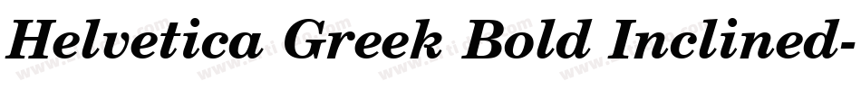 Helvetica Greek Bold Inclined字体转换
